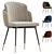 Elegant Penelopa Chair Collection 3D model small image 1