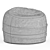 Puf Puko Fabric Anthracite Pouf 3D model small image 2