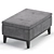 Modern Velvet Milk Pouf Ottoman 3D model small image 3