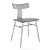 Modern Black Plastic Dining Chair 3D model small image 2