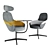 Modern Ergonomic Lounge Chair with 3D Design 3D model small image 1