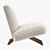 AUREL Fabric Lounge Chic Chair 3D model small image 4