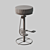 Steel Base Buffalo Leather Bar Stool 3D model small image 2