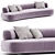 Elegant Modern Gogan Sofa Comfort 3D model small image 1