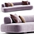 Elegant Modern Gogan Sofa Comfort 3D model small image 4