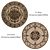 Round Rug Set with Variants 3D model small image 3