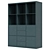 Modern Storage Unit with 6 Shelves 3D model small image 3