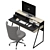 Modern Space-Saving Office Desk 3D model small image 2