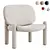 Stylish Fabric Armchair Design 3D model small image 1