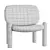 Stylish Fabric Armchair Design 3D model small image 6