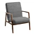 Elegant Vintage Lounge Chair 3D model small image 1