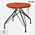 Metal Leather Stool 2270 Model 3D model small image 1