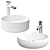 Designer Ceramic Sink BB1357 3D model small image 1