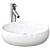 Designer Ceramic Sink BB1357 3D model small image 3