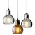 Gourd Glass Hanging Pendant Light 3D model small image 1