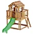 Rustic Charm Wood Playhouse 3D model small image 1