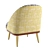 Eclectic Chic Upholstered Chair 3D model small image 3