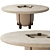 Nova Travertine High Table Ensemble 3D model small image 2