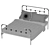 Metallic Asper Bed Frame, T140 3D model small image 5