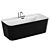 Matte Black Freestanding Bathtub Kolora 3D model small image 1