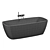 Cast Marble Freestanding Bathtub Black 3D model small image 3