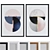 Modern Abstract Geometric Picture Frame Set 3D model small image 1