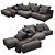 Contemporary PIXEL Sectional Sofa 3D model small image 2