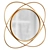 Iron Decorative Wall Mirror 3D model small image 1