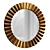 Luxury Brass Odeon Sunburst Mirror 3D model small image 1