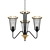 Elegant Black and Gold Chandelier 3D model small image 1