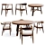 Java Dining Set with Cypress 3D model small image 1