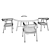 Java Dining Set with Cypress 3D model small image 5