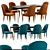 Modern Dining Chair and Table 3D model small image 1