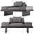 Sleek Kyoto Lounge Chair Luxe 3D model small image 1