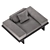 Sleek Kyoto Lounge Chair Luxe 3D model small image 3