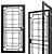 Modern Iron Door for Interior/Exterior 3D model small image 2