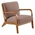 Modern Wood Armchair - Elegant Design 3D model small image 3