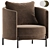 Elegant Tweed Fauteuil Chair Design 3D model small image 2