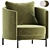 Elegant Tweed Fauteuil Chair Design 3D model small image 3