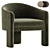 Elegant Armchair Pebbles Collection 3D model small image 2