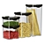 Food Storage Container Set (4) 3D model small image 1