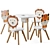  Dandelion Toddler Table & Chairs Set 3D model small image 1