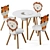  Dandelion Toddler Table & Chairs Set 3D model small image 2