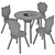  Dandelion Toddler Table & Chairs Set 3D model small image 6