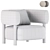 Elegant N-S03 Armchair Design 3D model small image 5