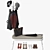 Multifunctional Coat Rack Bench 3D model small image 3