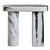 Sleek Marble Side Table Design 3D model small image 2