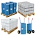 Cargo Pallet Set with Trolley 3D model small image 1