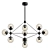 Modern Black 10-Light Chandelier 3D model small image 1