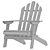 Théodore Adirondack Style Garden Chair 3D model small image 5